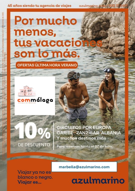Descuentos del 10% en viajes con Azul Marino