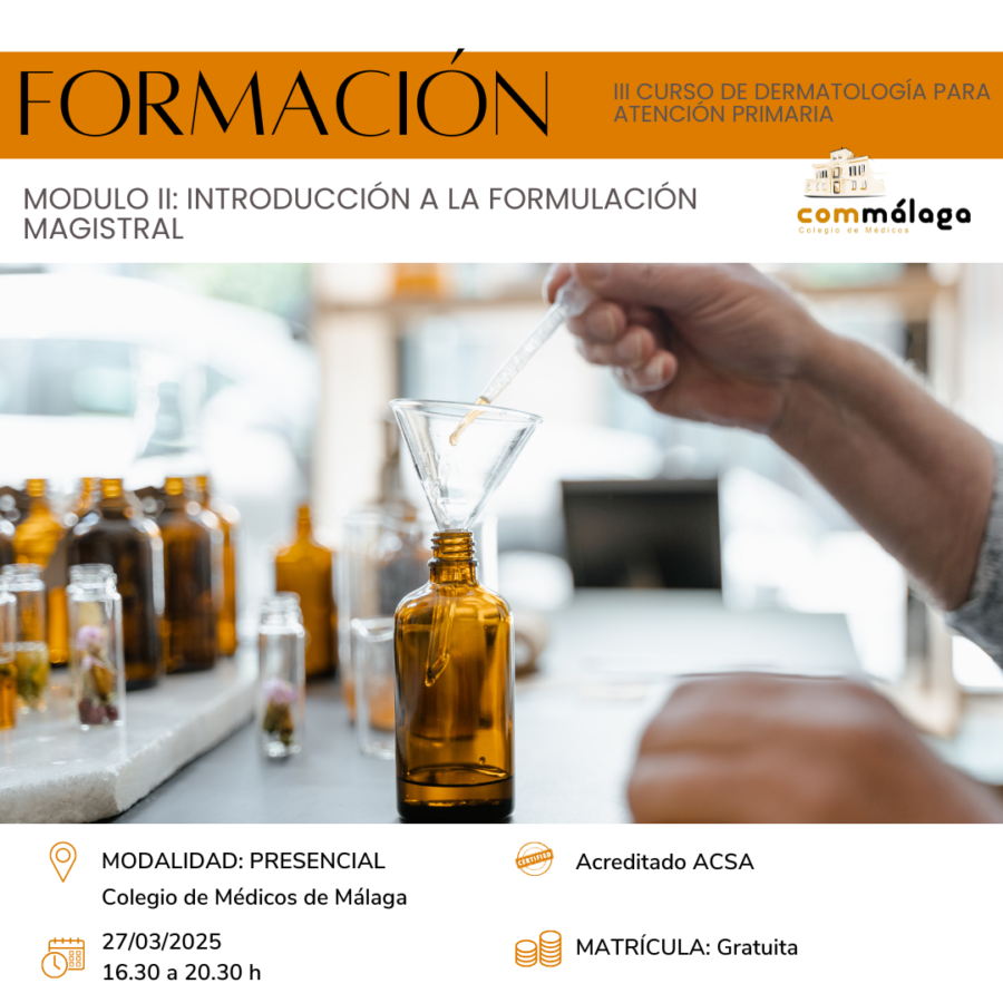 Módulo II: Introducción a la formulación magistral. Formulación aplicada | 27 de marzo
