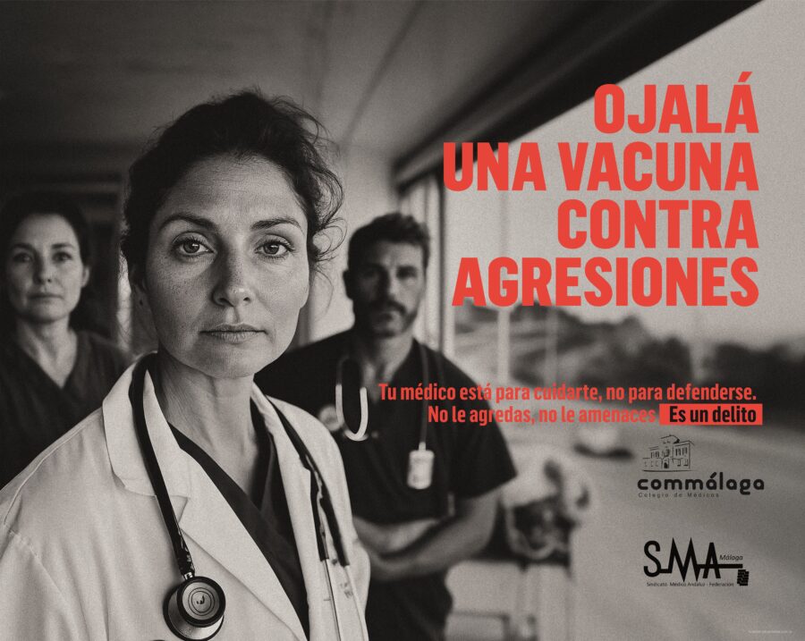 La campaña ‘Ojalá’ contra las agresiones a médicos, en los buses de Málaga y provincia