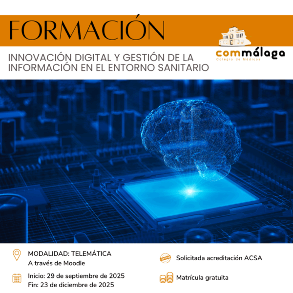 Matrícula gratuita para  el curso ‘Innovación Digital y Gestión de la Información en el Entorno Sanitario’