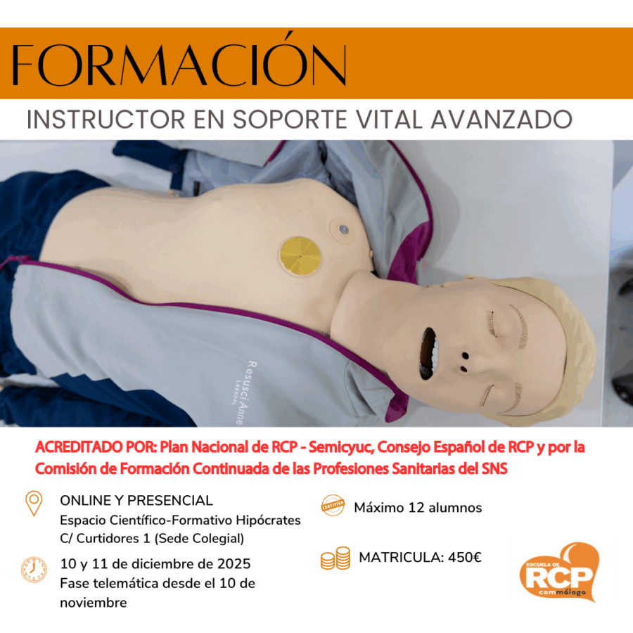 Instructor en Soporte Vital Avanzado | 10 y 11 de diciembre