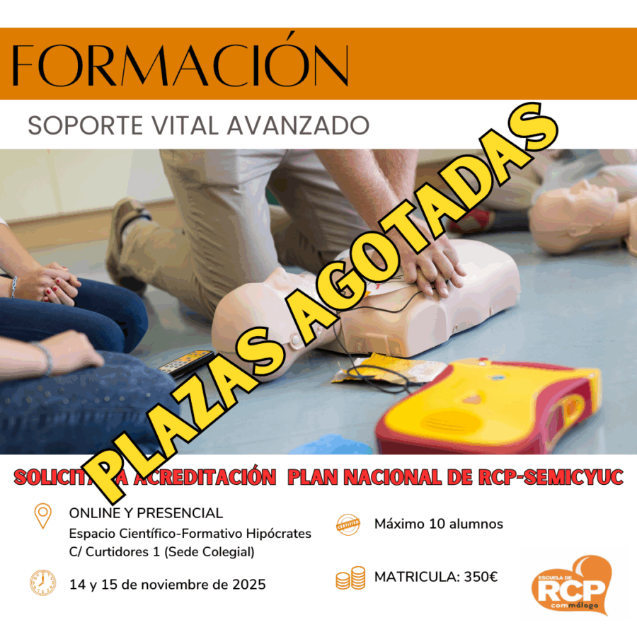 PLAZAS AGOTADAS | Curso de Soporte Vital Avanzado (SVA) | 14 Y 15 de noviembre