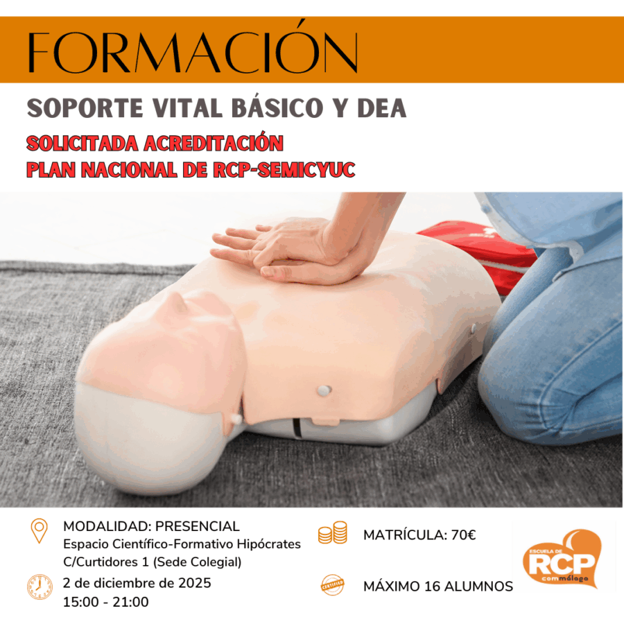 Curso de Soporte Vital Básico (SVB) y DEA (Último curso de SVB de 2025) | 2 de diciembre