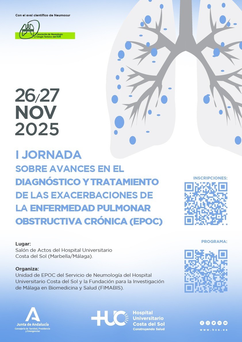 I Jornada sobre avances en el diagnóstico y tratamiento de las exacerbaciones de la EPOC | 26-27 Noviembre