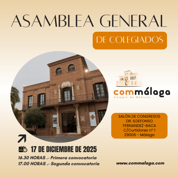 Convocatoria de asamblea general de colegiados para el 17 de diciembre