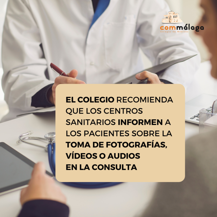Grabaciones en consulta: el Colegio recomienda que los centros sanitarios informen a los pacientes
