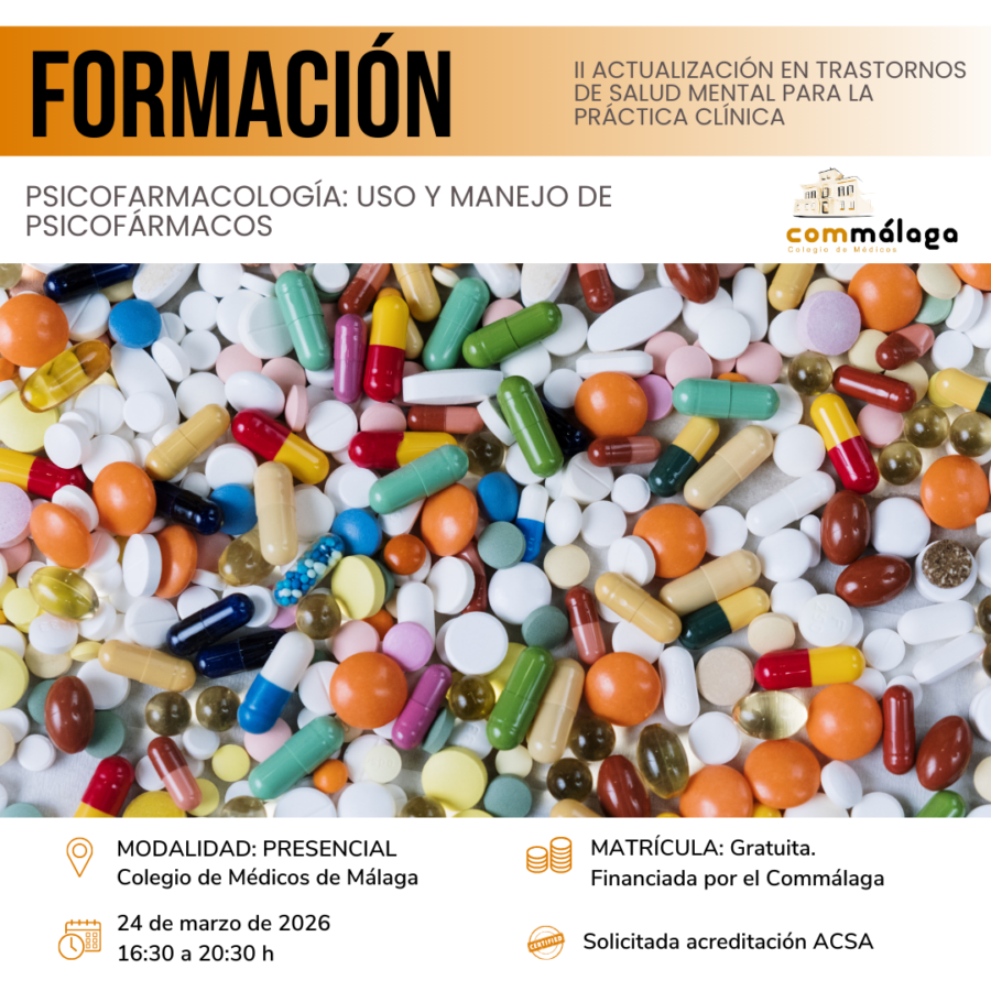 Curso 11. Psicofarmacología: uso y manejo de psicofármacos | 24 de marzo
