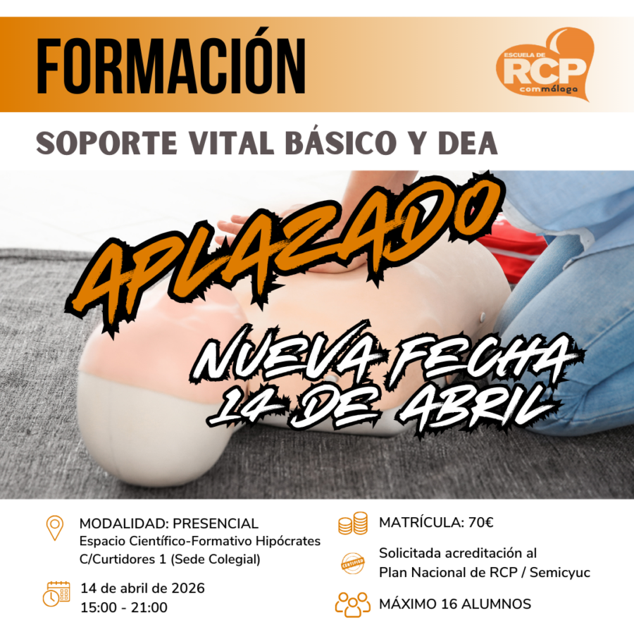 Curso de Soporte Vital Básico (SVB) y DEA | APLAZADO AL 14 DE ABRIL