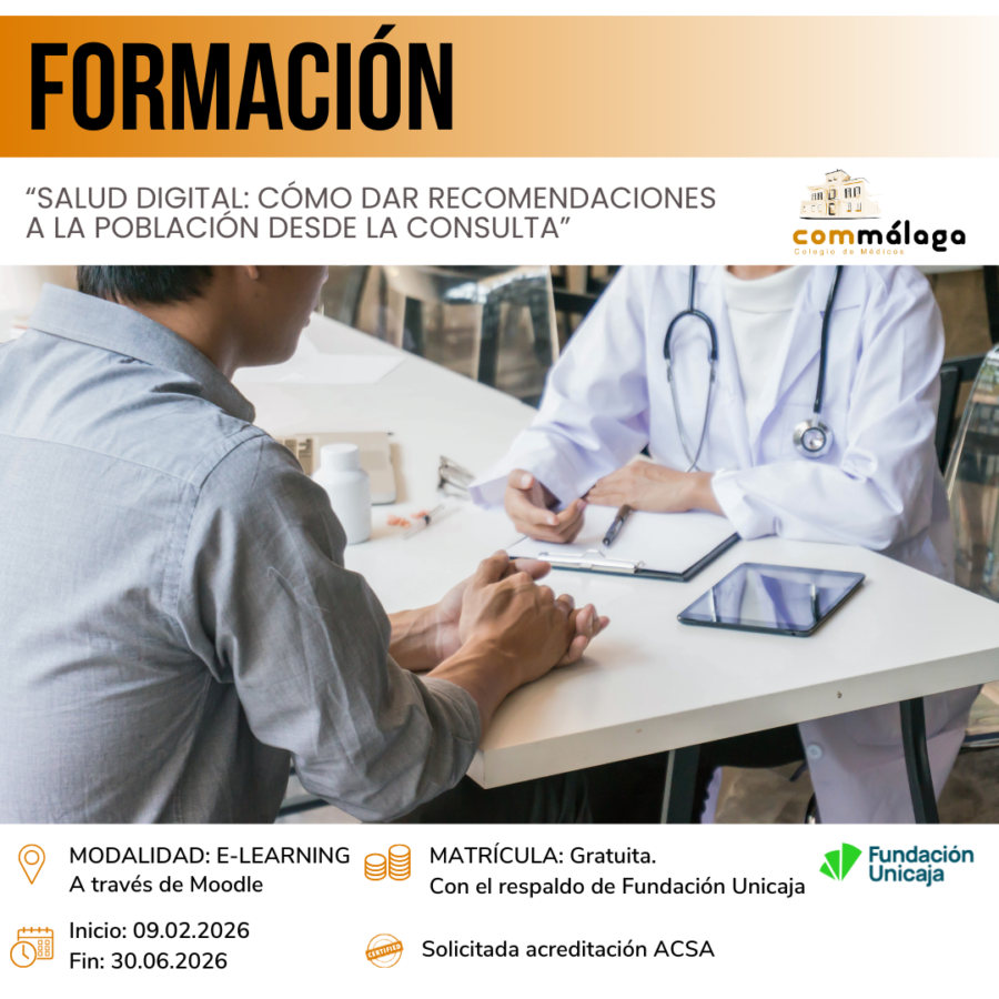 Salud Digital: Cómo dar recomendaciones a la población desde la consulta | 9 de febrero a 30 de junio 2026