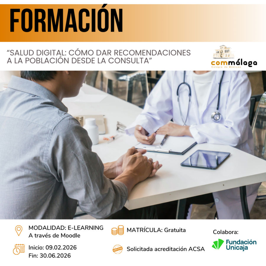 Salud Digital: Cómo dar recomendaciones a la población desde la consulta | 9 de febrero a 30 de junio 2026