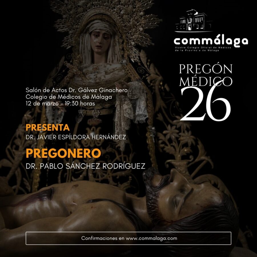 El Dr. Pablo Sánchez dará el Pregón Médico de Semana Santa | 12 de marzo