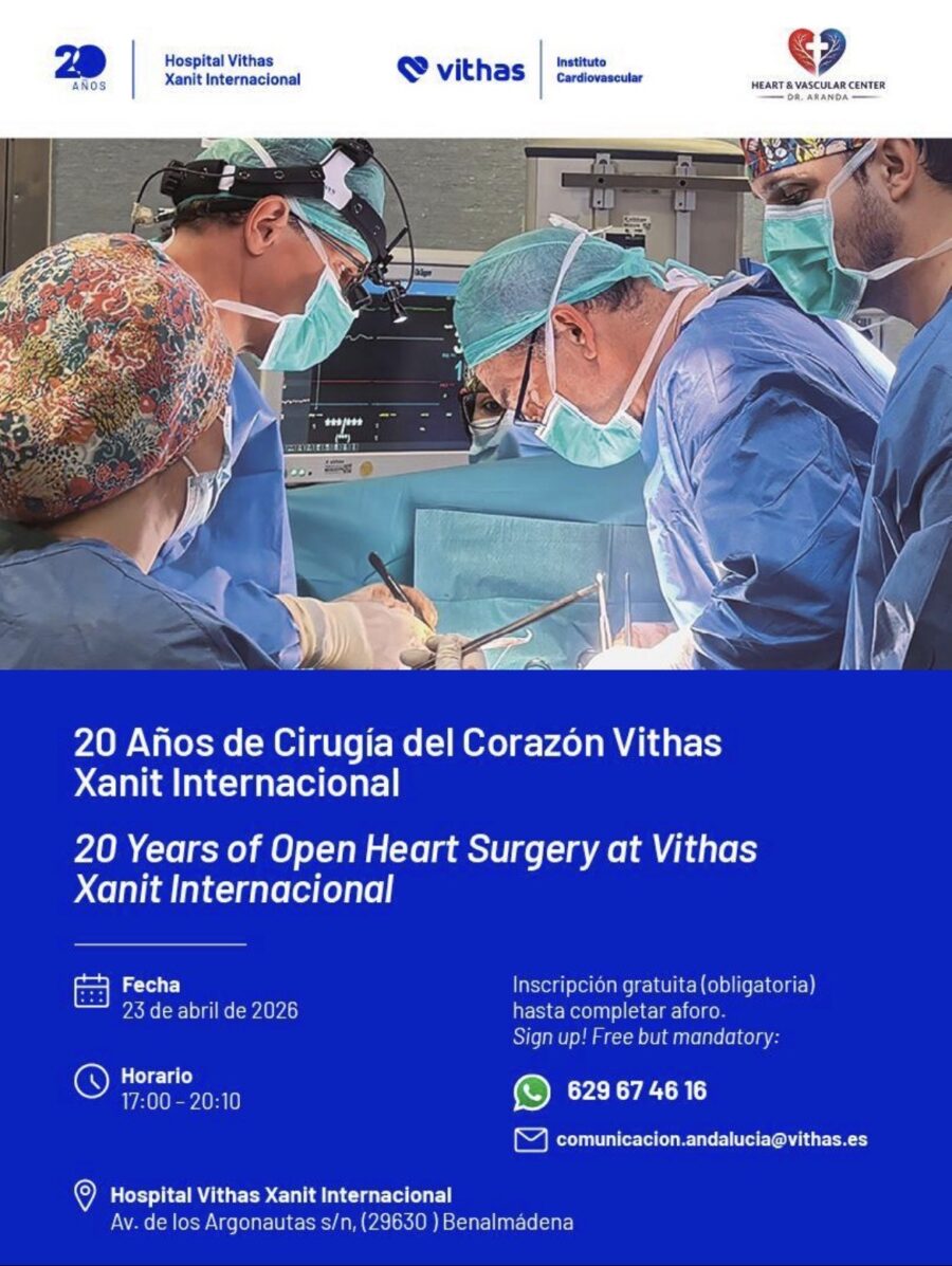 El Hospital Vithas Xanit Internacional celebra 20 años de su apertura y de su primera cirugía cardíaca con una jornada conmemorativa
